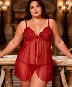 Sexy Red Babydoll Net Nighty